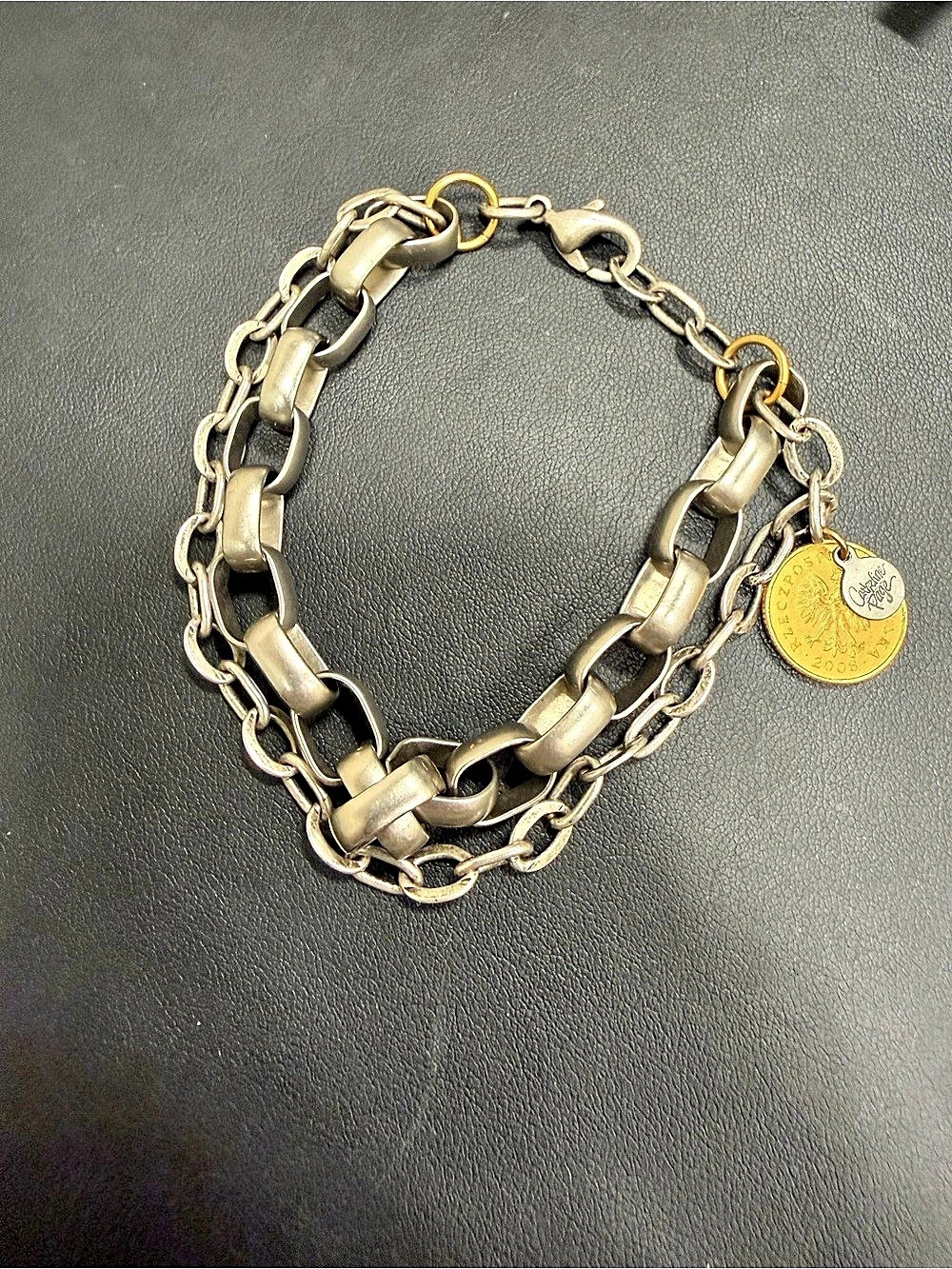 Catherine Page Chanel Statement Mixed-Metal Chain Bracelet